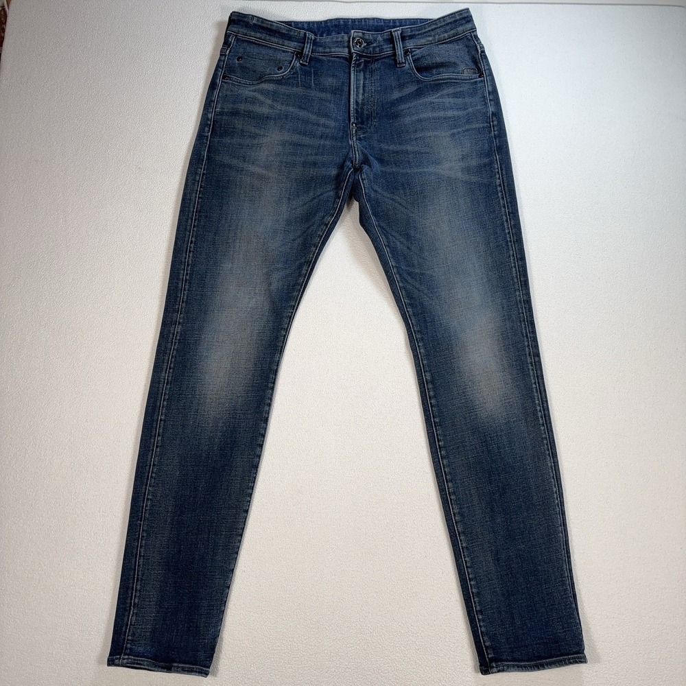 G-Star‎ Raw Revend FWD Skinny Jeans Men's 33 (fits 34x33) Blue Tapered Stretch